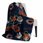 custom chicago bears mickey blue blanket best selling