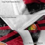 custom chicago blackhawks grunge streaks red blanket best selling