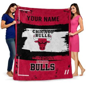 custom chicago bulls paint strokes red white blanket fashion forward