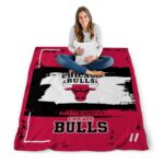 custom chicago bulls paint strokes red white blanket high quality