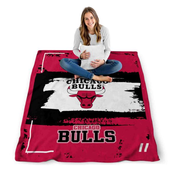 custom chicago bulls paint strokes red white blanket high quality