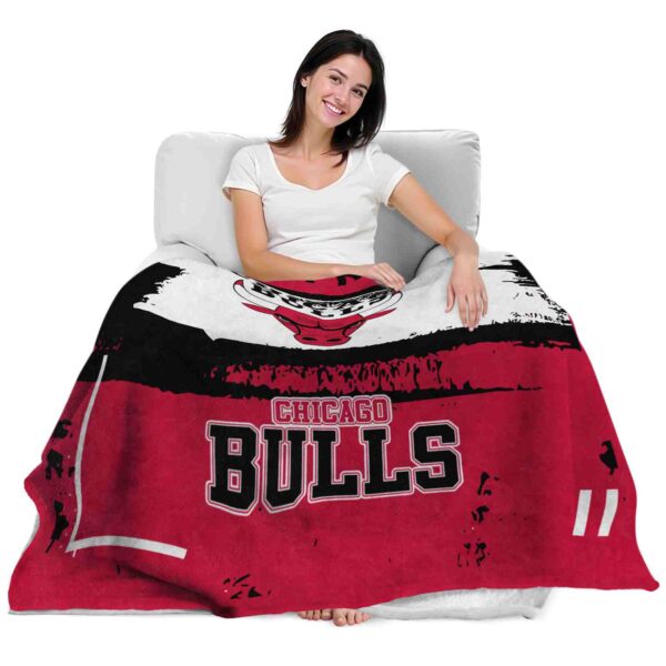 custom chicago bulls paint strokes red white blanket latest model