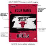 custom chicago bulls paint strokes red white blanket new arrival