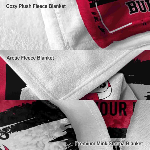 custom chicago bulls paint strokes red white blanket premium grade