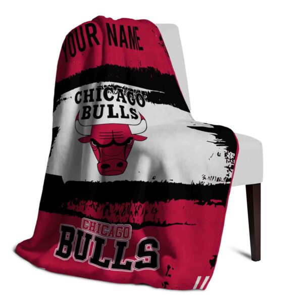 custom chicago bulls paint strokes red white blanket top rated