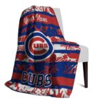 custom chicago cubs floral stripes blue white blanket top rated