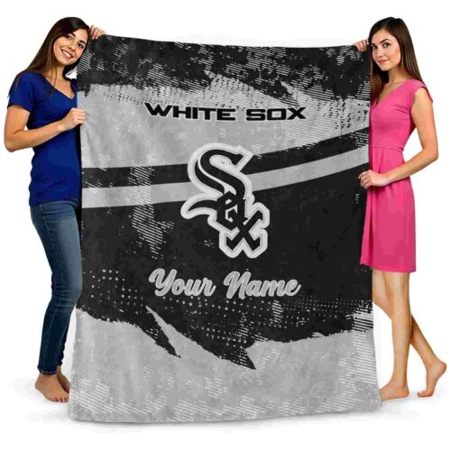 custom chicago white sox grunge streaks black blanket fashion forward