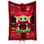 custom cincinnati bearcats baby yoda red blanket best selling