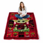 custom cincinnati bearcats baby yoda red blanket best selling