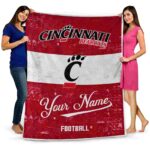 custom cincinnati bearcats grunge texture red white blanket best selling