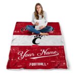 custom cincinnati bearcats grunge texture red white blanket best selling