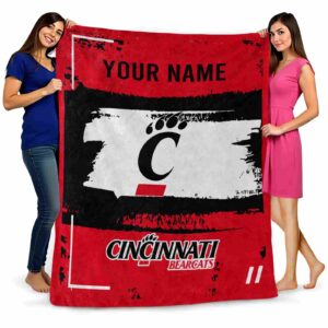 custom cincinnati bearcats paint strokes red white blanket fashion forward