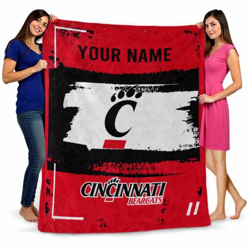 custom cincinnati bearcats paint strokes red white blanket fashion forward