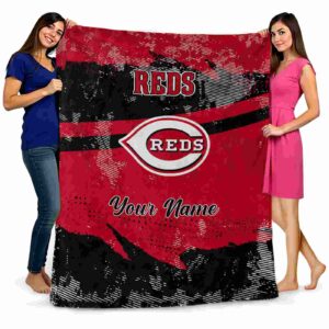 custom cincinnati reds grunge streaks red blanket fashion forward
