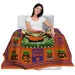 custom clemson tigers baby yoda orange blanket best selling