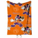 custom clemson tigers mickey orange blanket best selling
