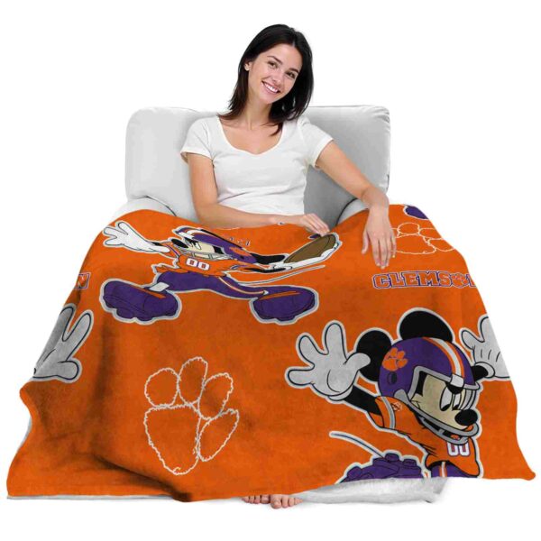 custom clemson tigers mickey orange blanket latest model
