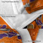 custom clemson tigers mickey orange blanket premium grade