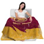 custom cleveland cavaliers grunge streaks wine blanket best selling