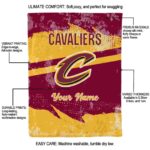 custom cleveland cavaliers grunge streaks wine blanket best selling