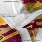 custom cleveland cavaliers grunge streaks wine blanket best selling