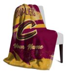 custom cleveland cavaliers grunge streaks wine blanket best selling