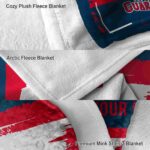 custom cleveland guardians paint strokes navy blue white blanket best selling
