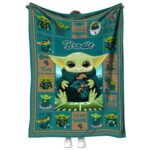 custom coastal carolina chanticleers baby yoda green blanket best selling