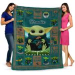 custom coastal carolina chanticleers baby yoda green blanket best selling