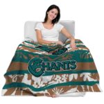 custom coastal carolina chanticleers floral stripes green white blanket best selling