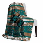 custom coastal carolina chanticleers floral stripes green white blanket best selling