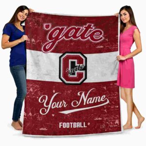 custom colgate raiders grunge texture maroon white blanket fashion forward
