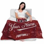 custom colgate raiders grunge texture maroon white blanket latest model