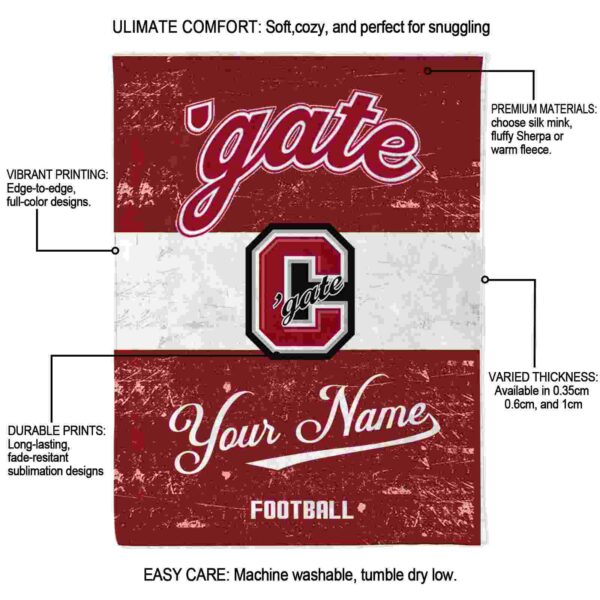 custom colgate raiders grunge texture maroon white blanket new arrival