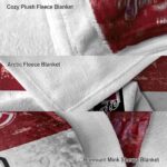 custom colgate raiders grunge texture maroon white blanket premium grade