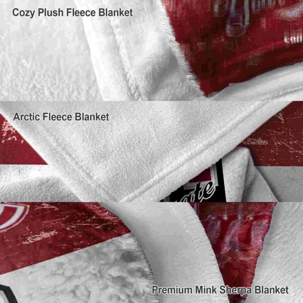 custom colgate raiders grunge texture maroon white blanket premium grade