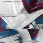 custom colorado avalanche paint strokes burgundy white blanket best selling