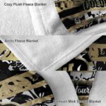 custom colorado buffaloes floral stripes gold white blanket premium grade
