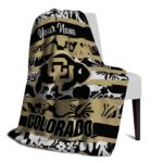 custom colorado buffaloes floral stripes gold white blanket top rated