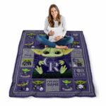 custom colorado rockies baby yoda blue blanket high quality
