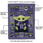custom colorado rockies baby yoda blue blanket new arrival