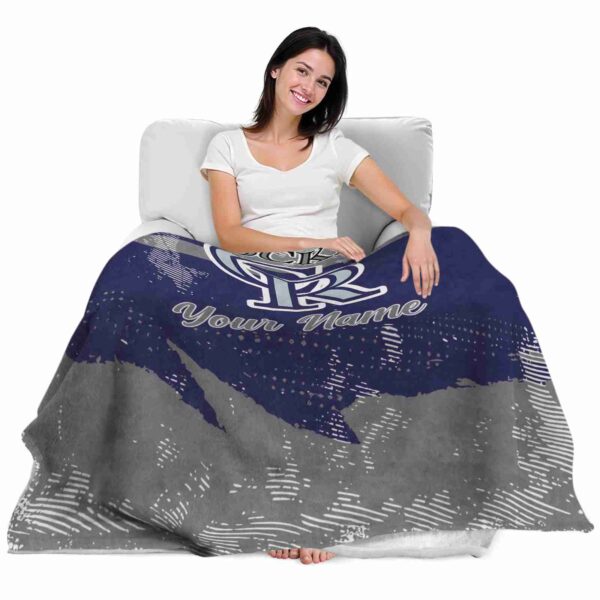 custom colorado rockies grunge streaks blue blanket latest model
