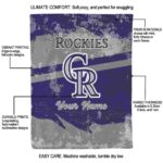custom colorado rockies grunge streaks blue blanket new arrival