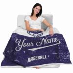 custom colorado rockies grunge texture blue white blanket latest model