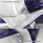 custom colorado rockies grunge texture blue white blanket premium grade