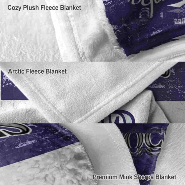 custom colorado rockies grunge texture blue white blanket premium grade