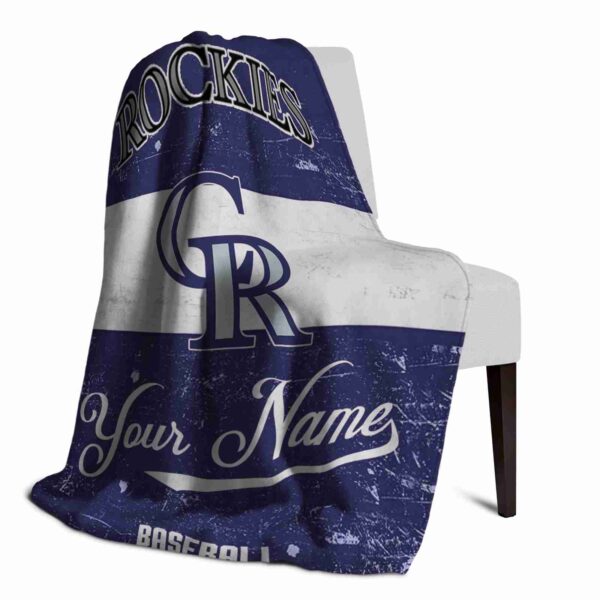custom colorado rockies grunge texture blue white blanket top rated