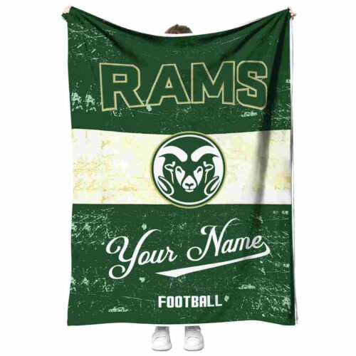 custom colorado state rams grunge texture green white blanket best selling