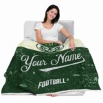 custom colorado state rams grunge texture green white blanket best selling