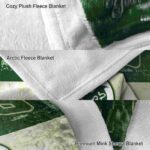 custom colorado state rams grunge texture green white blanket best selling